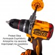 INGCO Κρουστικό Δραπανοκατσάβιδο Compact Μπαταρίας 20V Li-Ion 166Nm με Jacobs Τσοκ CIDLI201668E